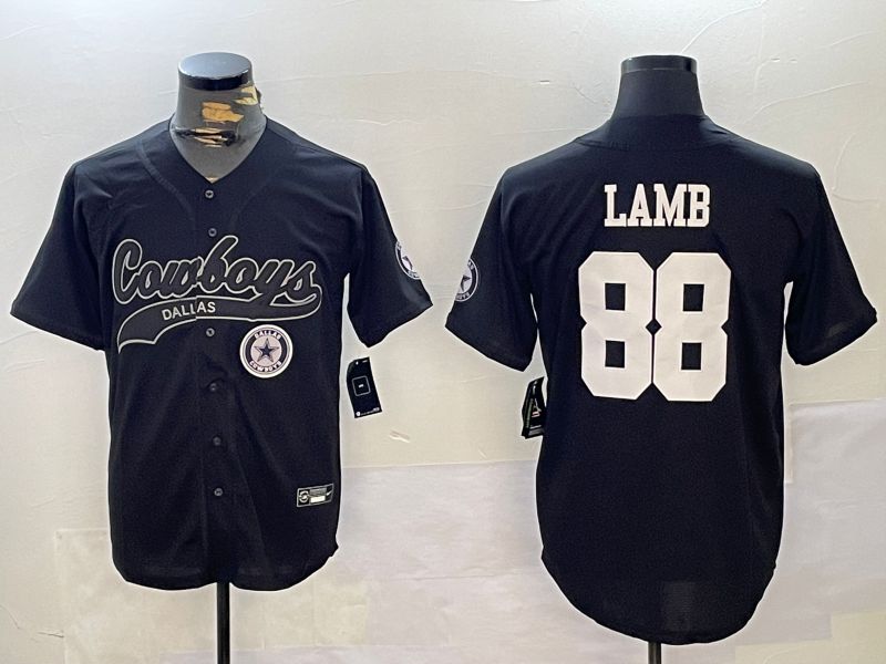 Men Dallas Cowboys #88 Lamb Black Joint Name 2024 Nike Limited NFL Jersey style 2->dallas cowboys->NFL Jersey